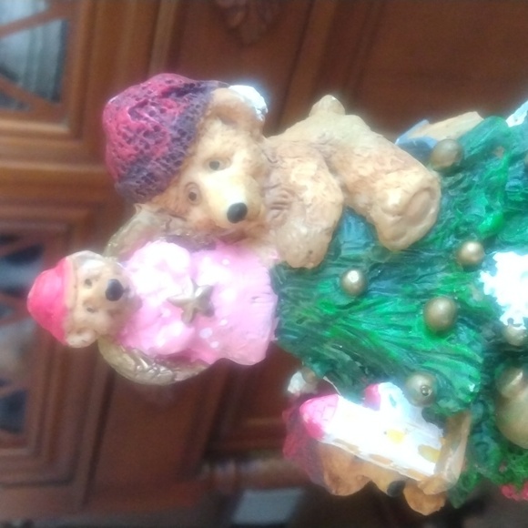Vintage Christmas Tree full of Bears and Toys Home Décor 13" - Picture 8 of 11